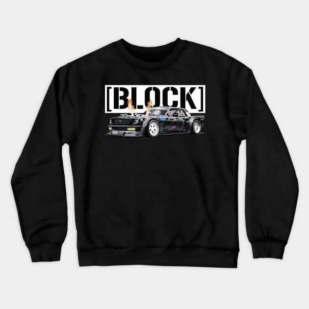 kb fiesta mustang hoonicorn kb43ver 43 rip block spec Drift car rally car rtr Crewneck Sweatshirt by cowtown_cowboy